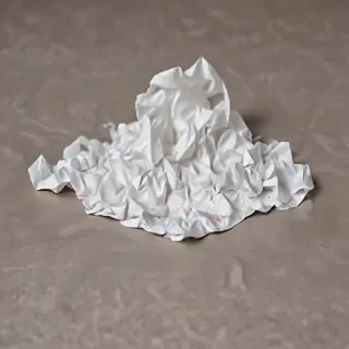 crumpled up paper