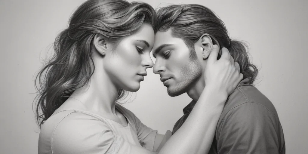 couple drawing poses