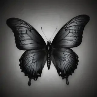 black butterfly outline