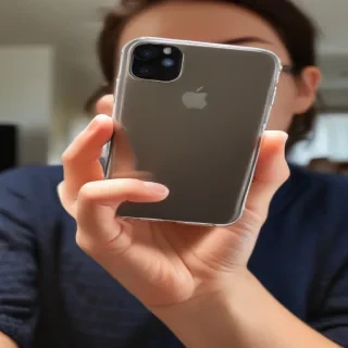 holding phone