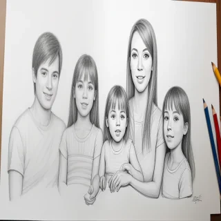 drawings of family