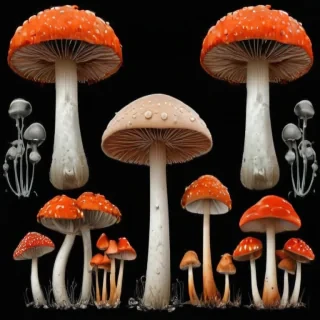 mushroom clipart black and white