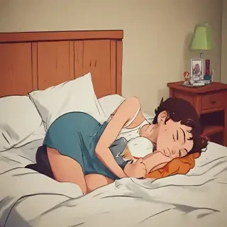 sleeping in cartoons