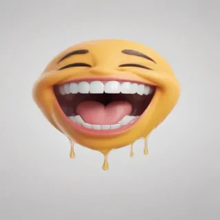 transparent laughing emoji