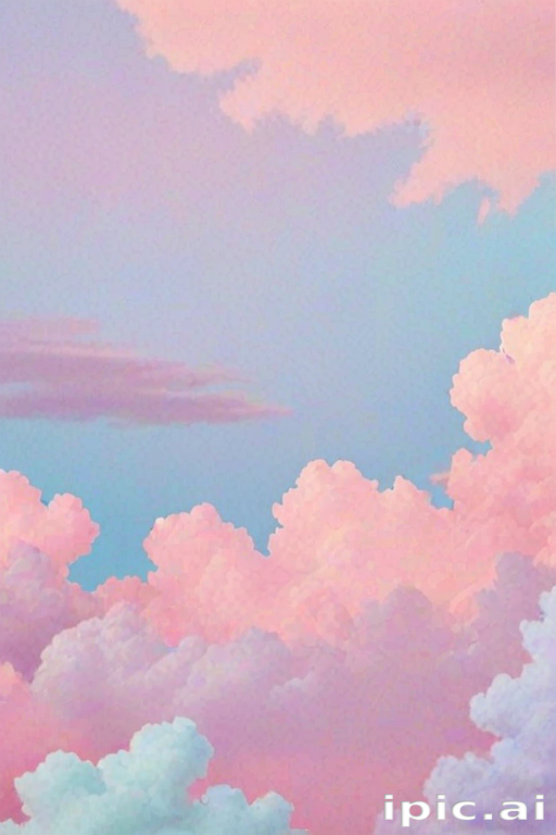 Soft Pastel Clouds Creating a Dreamy Sky at Sunset or Sunrise
