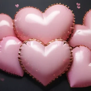 pink hearts aesthetic
