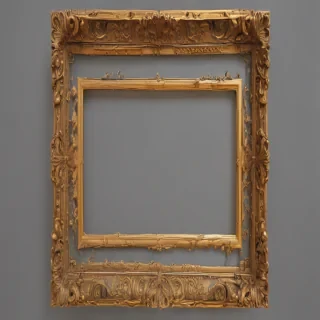 rectangle gold frame png