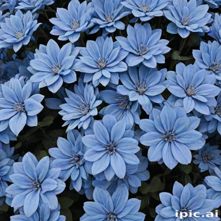 blue flowers aesthetic