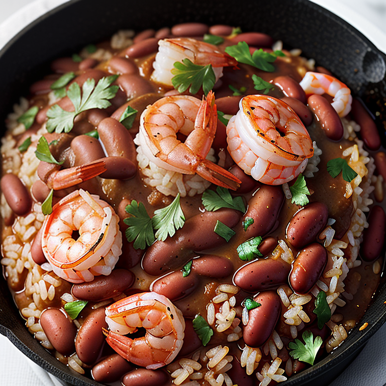 red beans and rice with shrimp