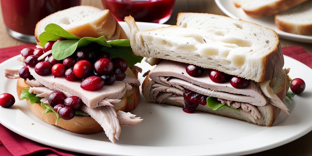 turkey with cranberry sauce sandwich
