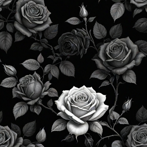 rose wallpaper black