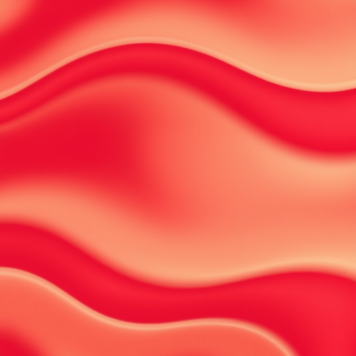 Create a smooth gradient background with flowing wavy lines in varying shades of red and cream, high resolution, 50mm lens, f/8 aperture, ISO 100, soft focus depth of field, shot with a DSLR camera top-down view.