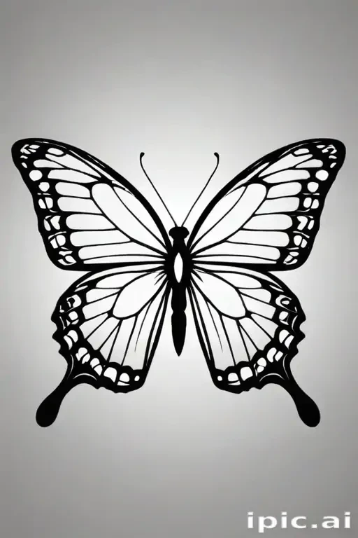 black butterfly outline