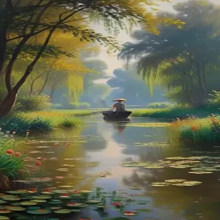 monet painting wallpaper