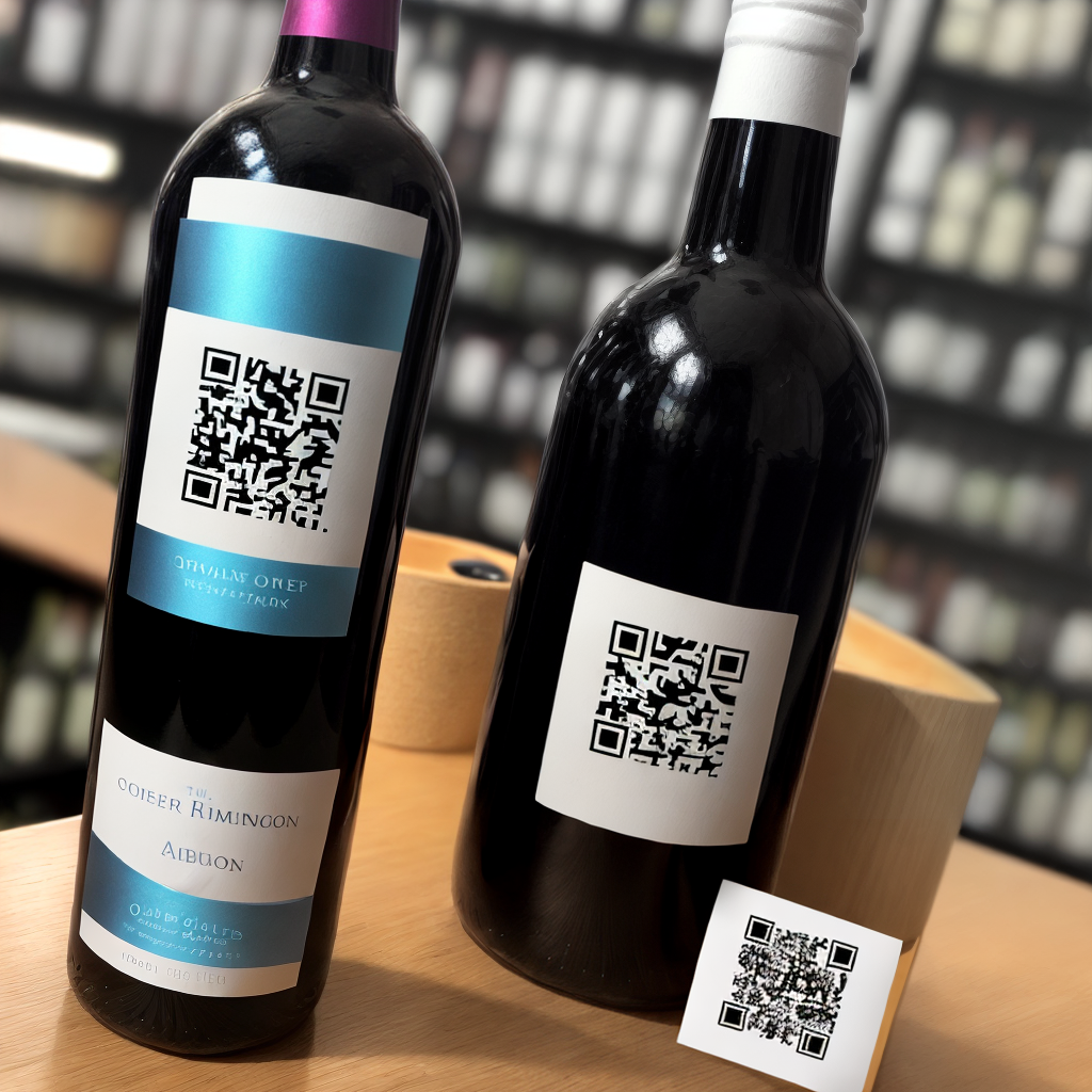 WINE BOTTLE WITH QR ON LABEL