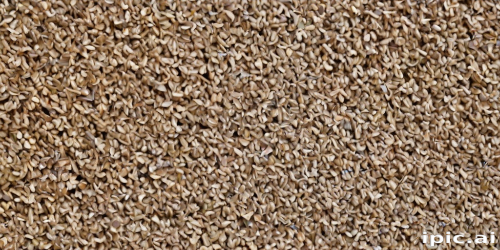 Small Seed Rough Texture A Close-Up View of Numerous Tiny Seeds Spread Across a Surface.