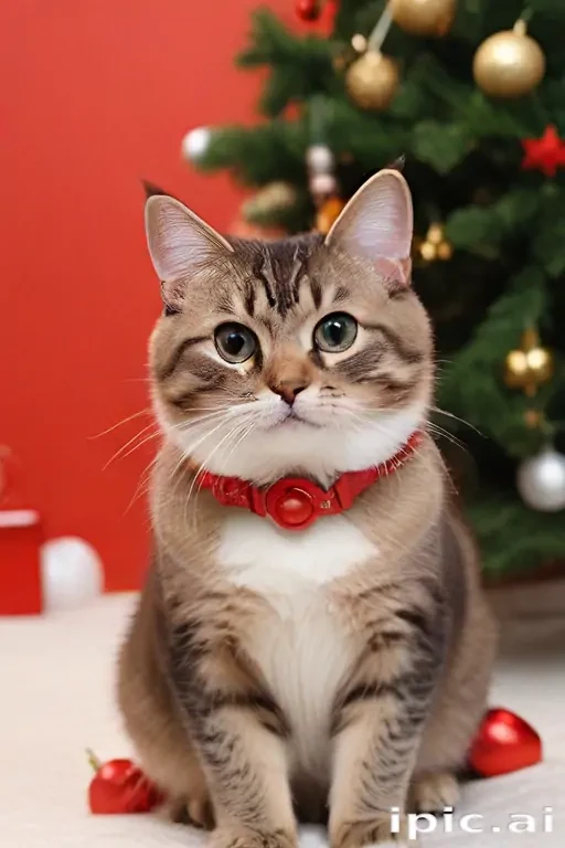 cat christmas background
