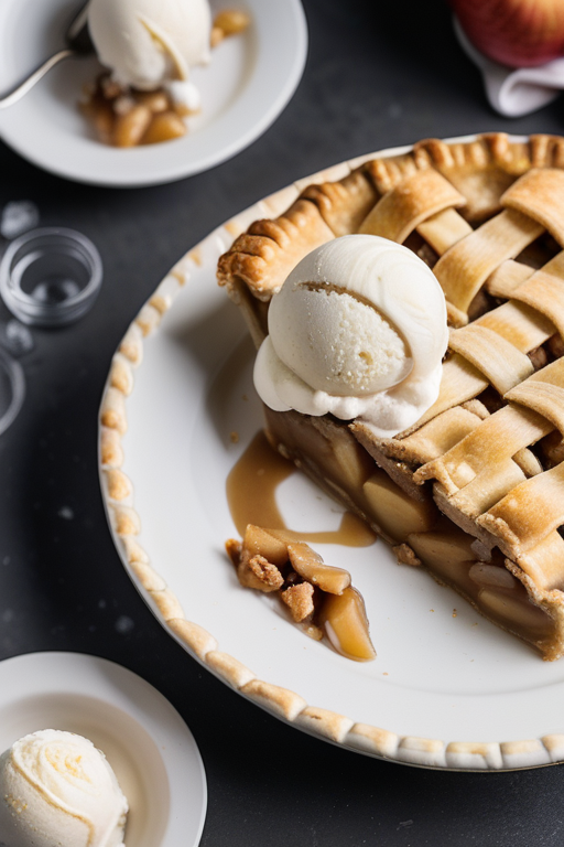 apple pie with ice cream