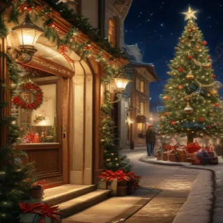 retro christmas image