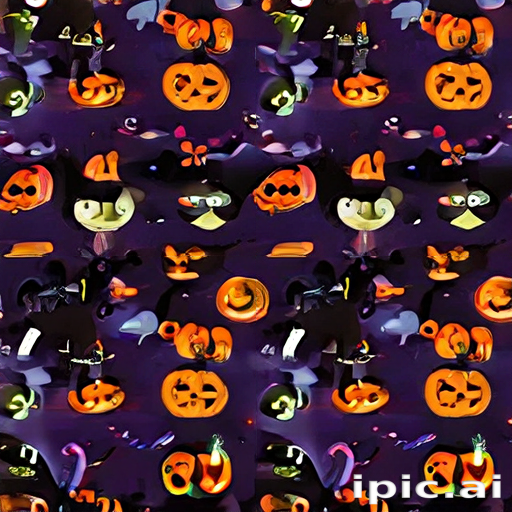 Colorful Halloween Pattern Featuring Pumpkins, Bats, and Whimsical ...