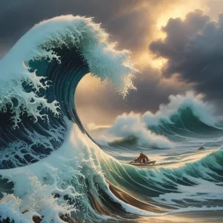 great wave wallpaper