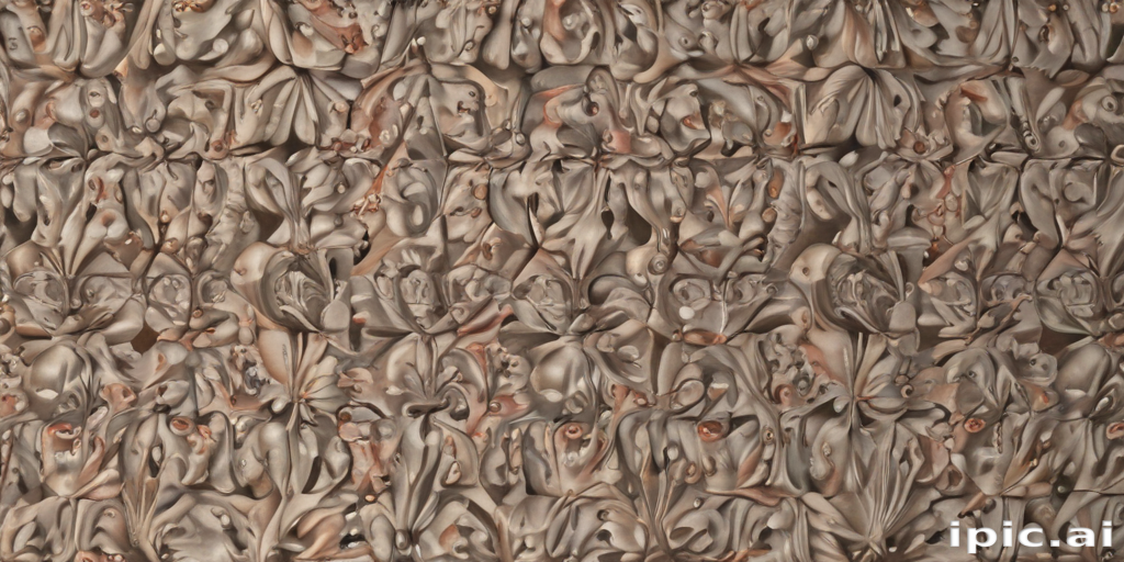 Intricate Abstract Patterns of Fluid Shapes and Textures in Earthy Tones
