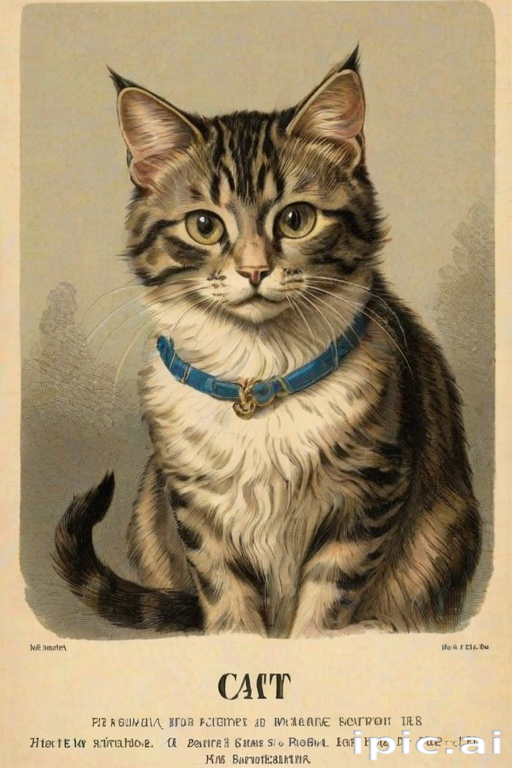 vintage cat illustration
