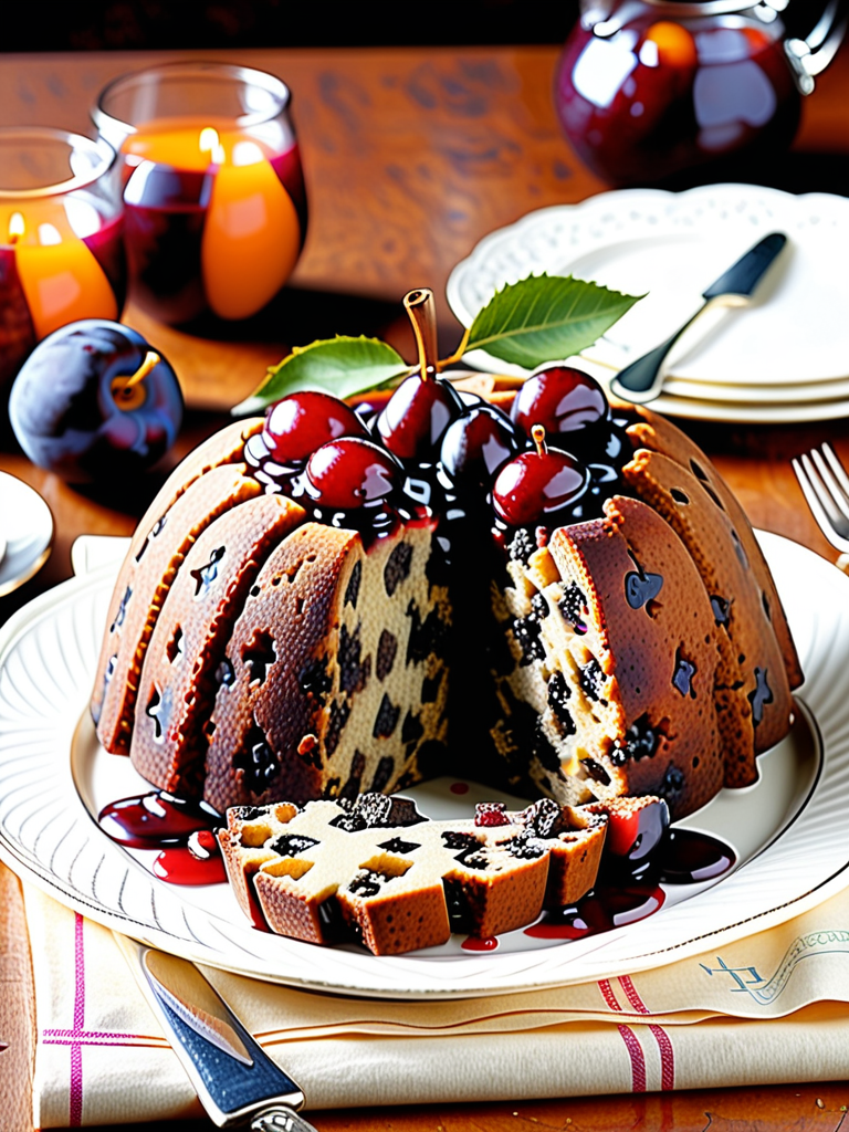 traditional plum pudding topping crossword