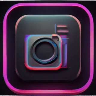 neon instagram logo