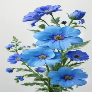 blue flowers transparent background