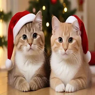 christmas images cats