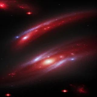 red galaxy wallpaper
