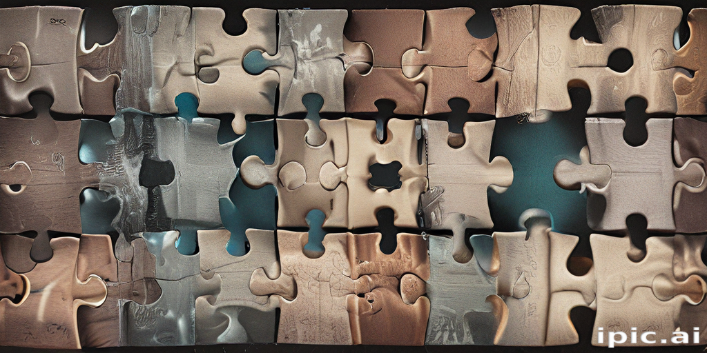 Intricate Puzzle Pieces Interlock to Form a Unique Artistic Design
