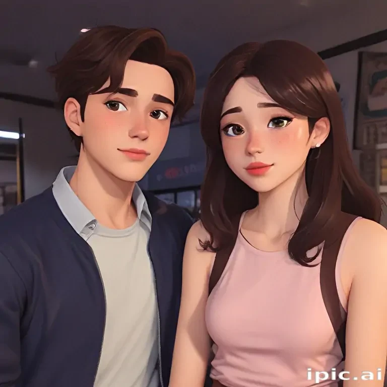 cartoon couple aesthetic