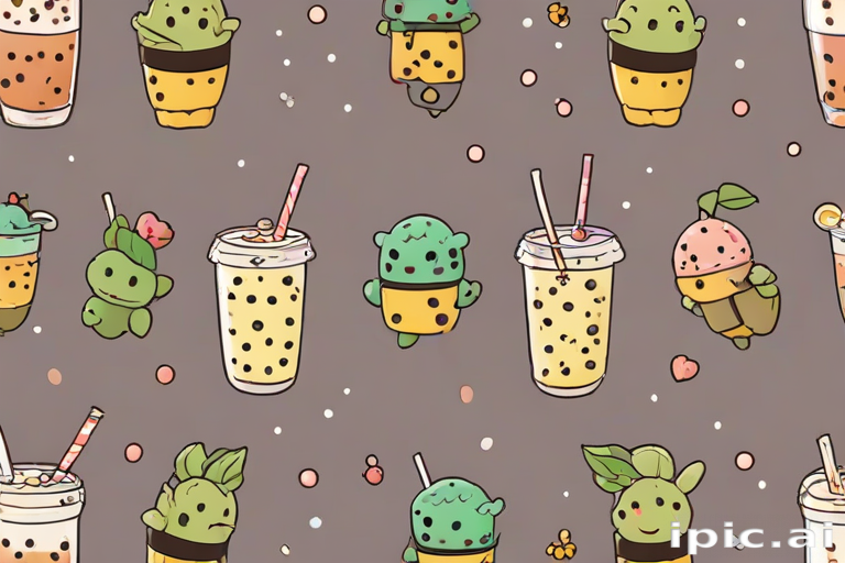 cute boba backgrounds