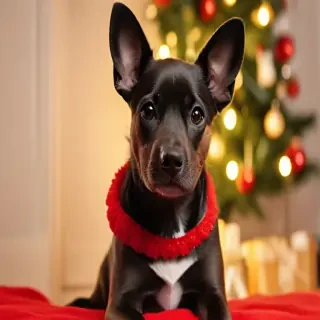 christmas dog wallpaper