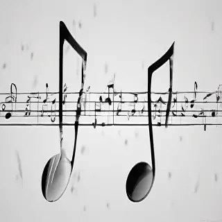 transparent music note