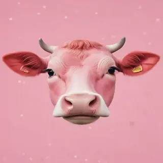 pink cow wallpaper