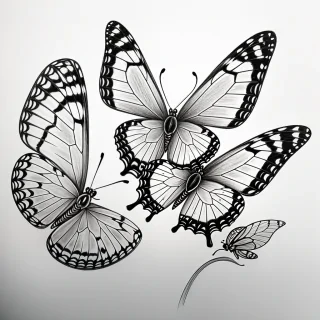 drawing butterflies