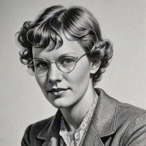 Resplendent Amelia Earhart, pencil sketch, portrait of Enchanting woman 1929s in glasses, hair style beatnik, outline, clear lines, fine lines, 8k