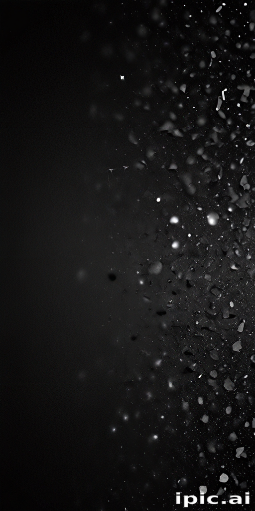 Abstract Black Background with Floating Particles and Subtle Light Effects