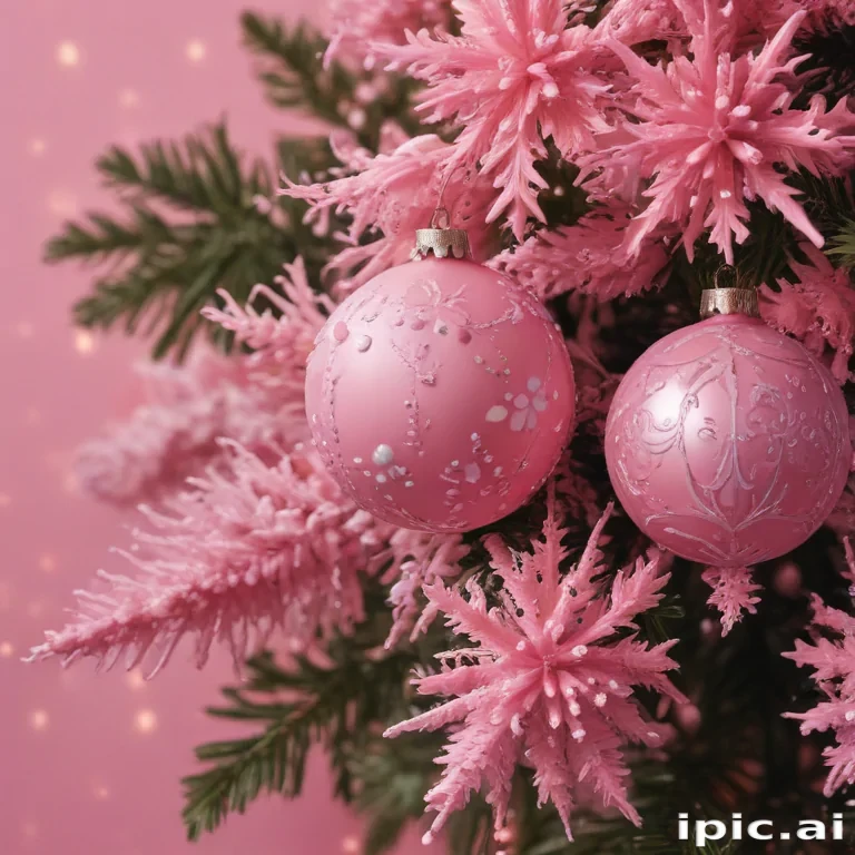 pink christmas aesthetic wallpaper
