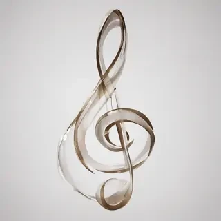 transparent music note