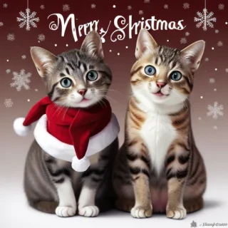 merry christmas cats images