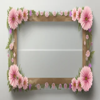 transparent flower border