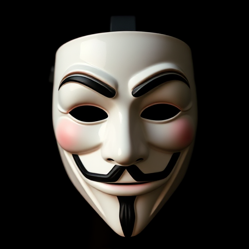 Create a high-resolution vector image of a Guy Fawkes mask with a clean and sharp design, using a Canon EOS 5D Mark IV, 50mm lens, aperture f/1.8, ISO 100, soft natural lighting, and a frontal view for a crisp and detailed visual effect.