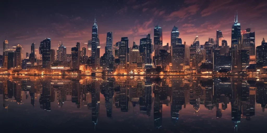 city lights background