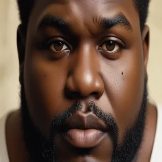 black fat man