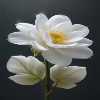 white flower transparent