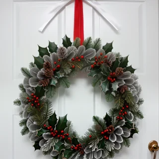transparent christmas wreath